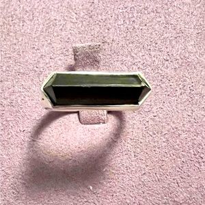 *SOLD LOCALLY* Sterling Silver Black Tourmaline Point Ring